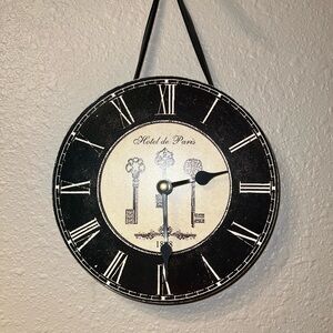 Vintage Black and Cream Wall Clock